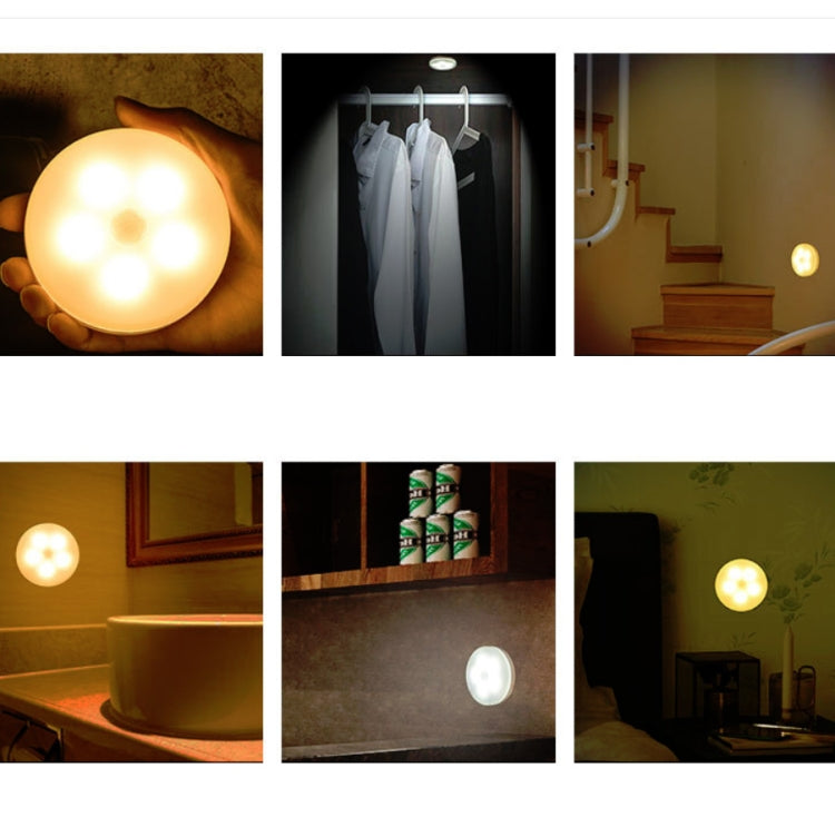 Intelligent Human Body Induction LED Night Light Control Bedroom Bedside Table Lamp, Style:Rechargeable(White Light) by bashfashion