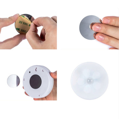 Intelligent Human Body Induction LED Night Light Control Bedroom Bedside Table Lamp, Style:Rechargeable(White Light) by bashfashion