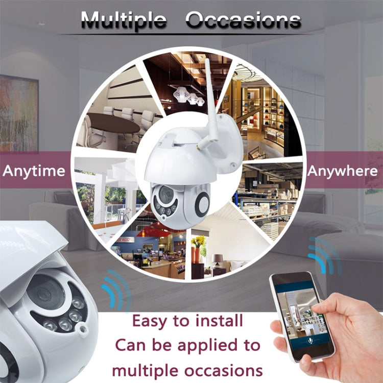 OU-A1IN PTZ Control 355 Degree Rotation Infrared WiFi Smart Dome Camera, Two-Way Voice Intercom Monitor(US Plug) by bashfashion