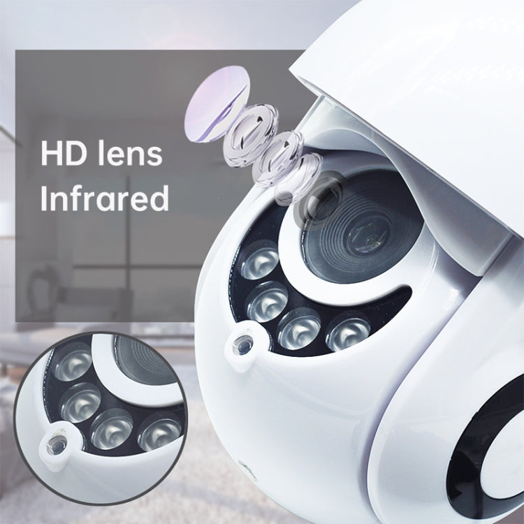 OU-A1IN PTZ Control 355 Degree Rotation Infrared WiFi Smart Dome Camera, Two-Way Voice Intercom Monitor(US Plug) by bashfashion
