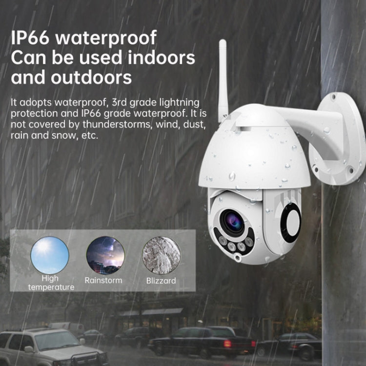 OU-A1IN PTZ Control 355 Degree Rotation Infrared WiFi Smart Dome Camera, Two-Way Voice Intercom Monitor(EU Plug) by bashfashion