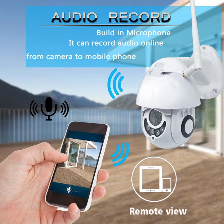 OU-A1IN PTZ Control 355 Degree Rotation Infrared WiFi Smart Dome Camera, Two-Way Voice Intercom Monitor(EU Plug) by bashfashion
