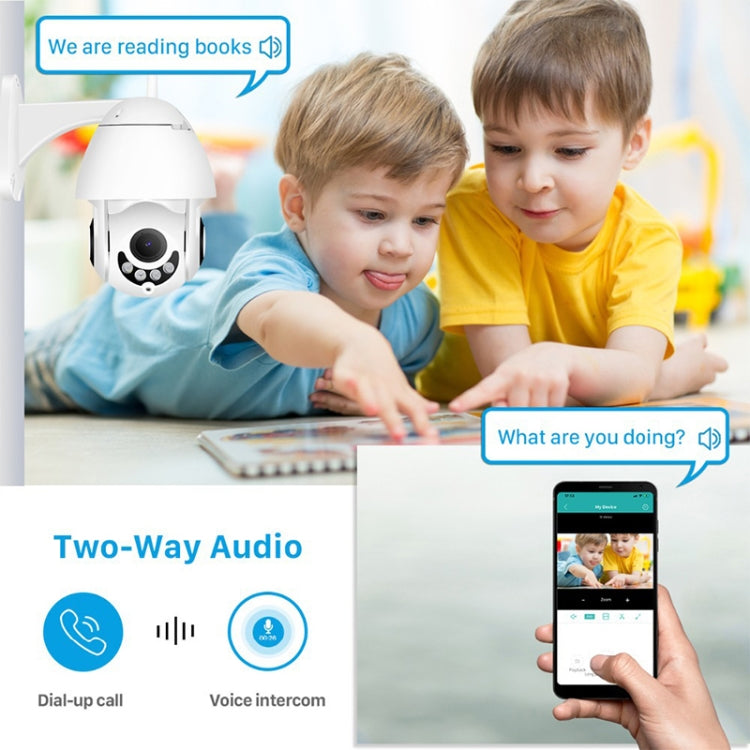 OU-A1IN PTZ Control 355 Degree Rotation Infrared WiFi Smart Dome Camera, Two-Way Voice Intercom Monitor(EU Plug) by bashfashion