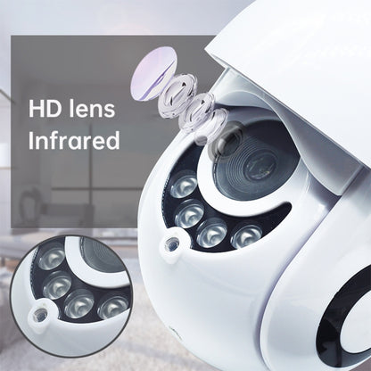 OU-A1IN PTZ Control 355 Degree Rotation Infrared WiFi Smart Dome Camera, Two-Way Voice Intercom Monitor(EU Plug) by bashfashion
