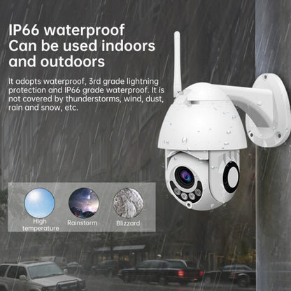 OU-A1IN PTZ Control 355 Degree Rotation Infrared WiFi Smart Dome Camera, Two-Way Voice Intercom Monitor(AU Plug) by bashfashion