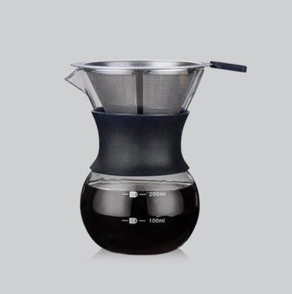 High Temperature Resistant Coffee Maker, Capacity:200ml, Style:With Strainer by bashfashion