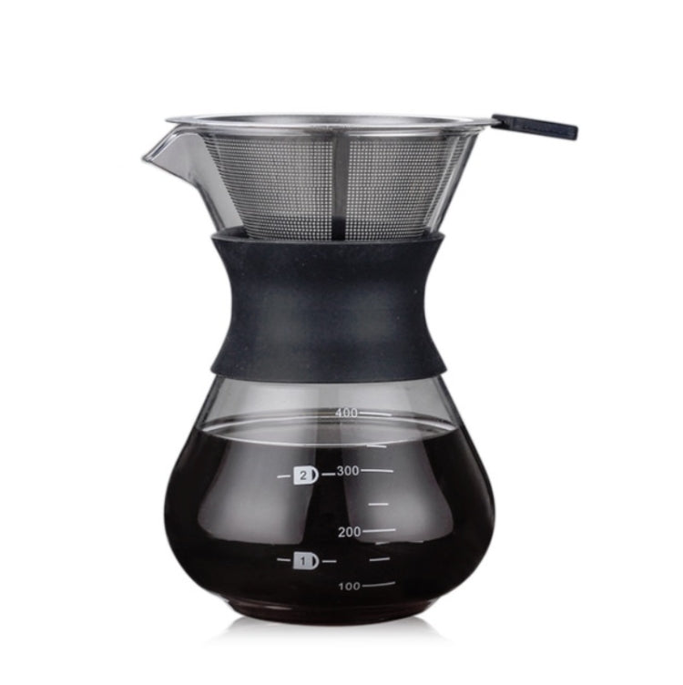 High Temperature Resistant Coffee Maker, Capacity:400ml, Style:With Strainer by bashfashion
