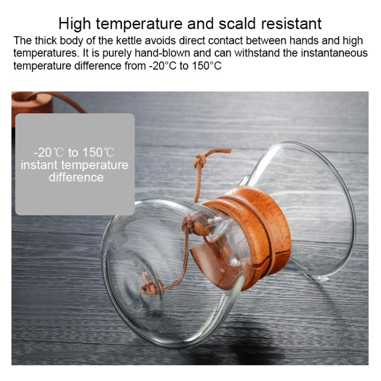 Hand Coffee Pot High Temperature Resistant 400ml Glass Coffee Pot, Style:Pot Without Strainer by bashfashion