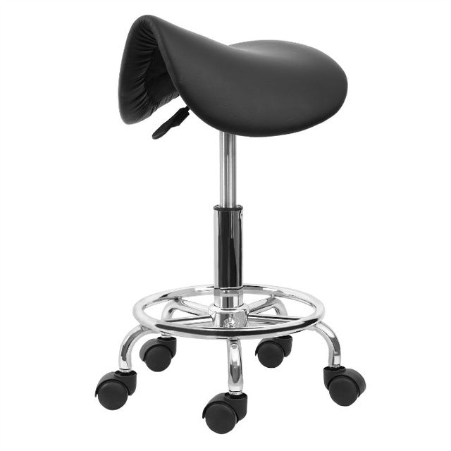 Saddle Chair Ergonomic Computer Chair Beauty Barber Mobile Chair(Black) by bashfashion
