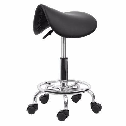 Saddle Chair Ergonomic Computer Chair Beauty Barber Mobile Chair(Black) by bashfashion