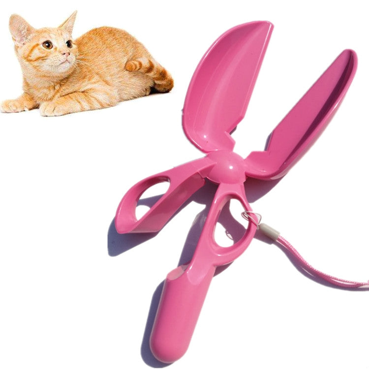 Dog Cat Pit Picker Pet Manure Picker Scissor Type Poop Shovel Pet Cleaning Products(Pink) by bashfashion