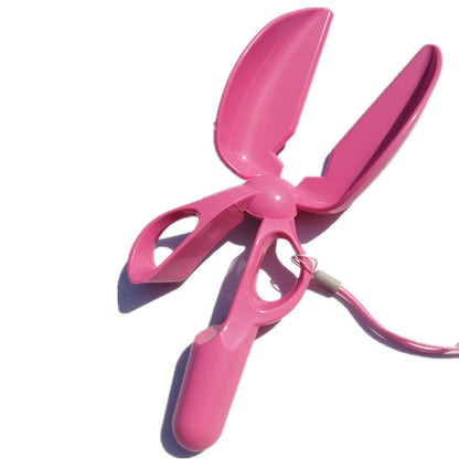 Dog Cat Pit Picker Pet Manure Picker Scissor Type Poop Shovel Pet Cleaning Products(Pink) by bashfashion