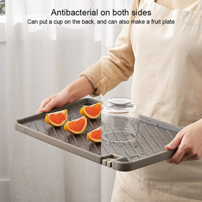 OOU Multifunctional Antibacterial And Mildew Resistant Double-Sided Cutting Board Kitchen Drainable Supplementary Food Cutting Board, Size:Large(Marble) by OOU