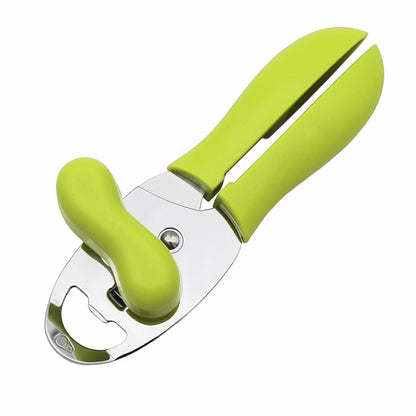 4 in 1 Multifunctional Can Opener Kitchen Household Lid Opener Canning Knife(Green) by bashfashion