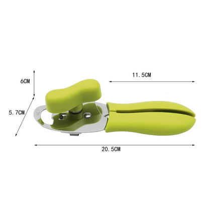 4 in 1 Multifunctional Can Opener Kitchen Household Lid Opener Canning Knife(Green) by bashfashion
