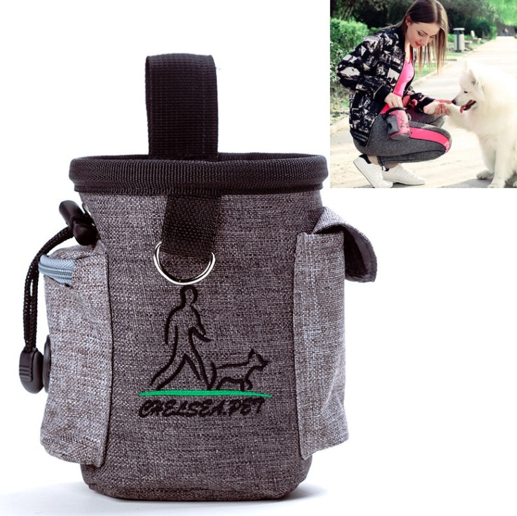 Pet Training Waist Bag Outdoor Multifunctional Snack Bag Pet Supplies(Grey) by bashfashion