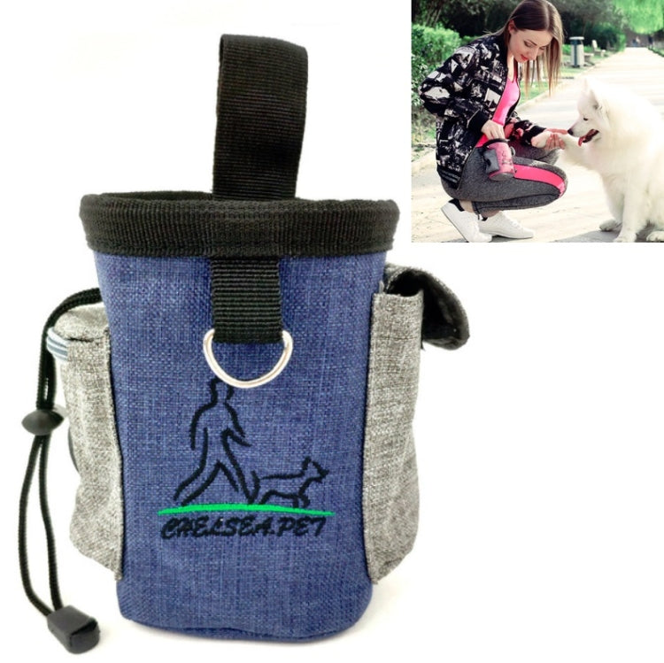 Pet Training Waist Bag Outdoor Multifunctional Snack Bag Pet Supplies(Denim Blue) by bashfashion