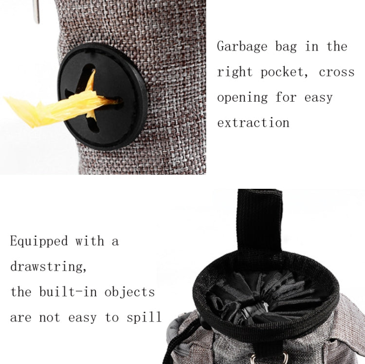 Pet Training Waist Bag Outdoor Multifunctional Snack Bag Pet Supplies(Grey) by bashfashion