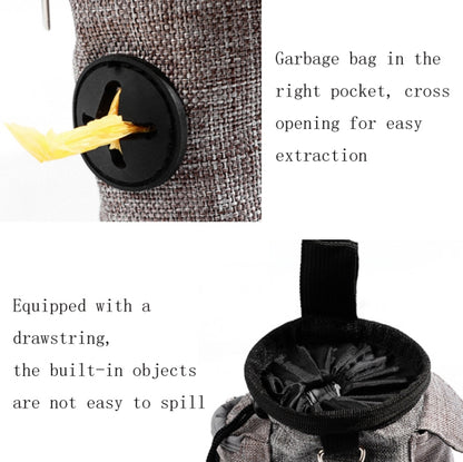Pet Training Waist Bag Outdoor Multifunctional Snack Bag Pet Supplies(Grey) by bashfashion