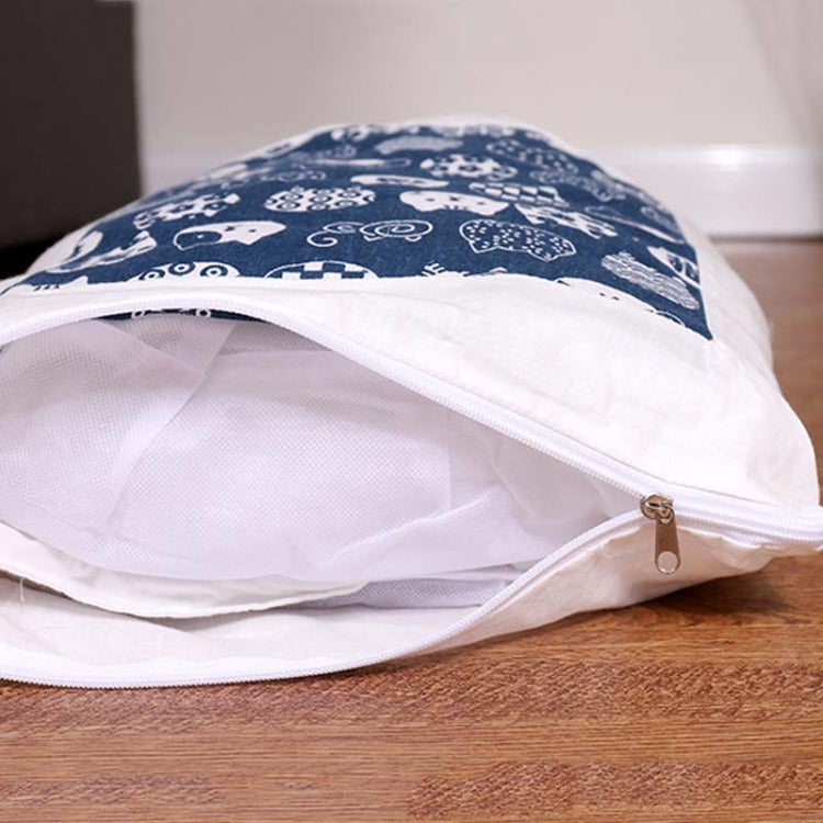 Closed Removable and Washable Cat Litter Sleeping Bag Winter Warm Dog Kennel, Size: L(Navy Blue Cat) by bashfashion
