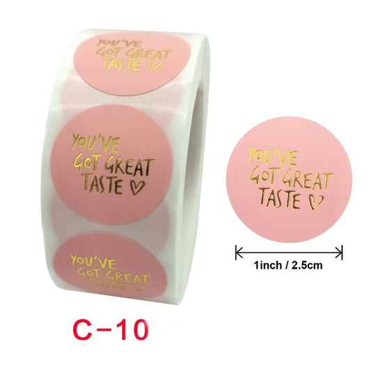 5 PCS Hot Stamping Thank You Sticker Seal Sticker Gift Wedding Decoration, Size: 2.5 cm/1 inch(C-10) by bashfashion