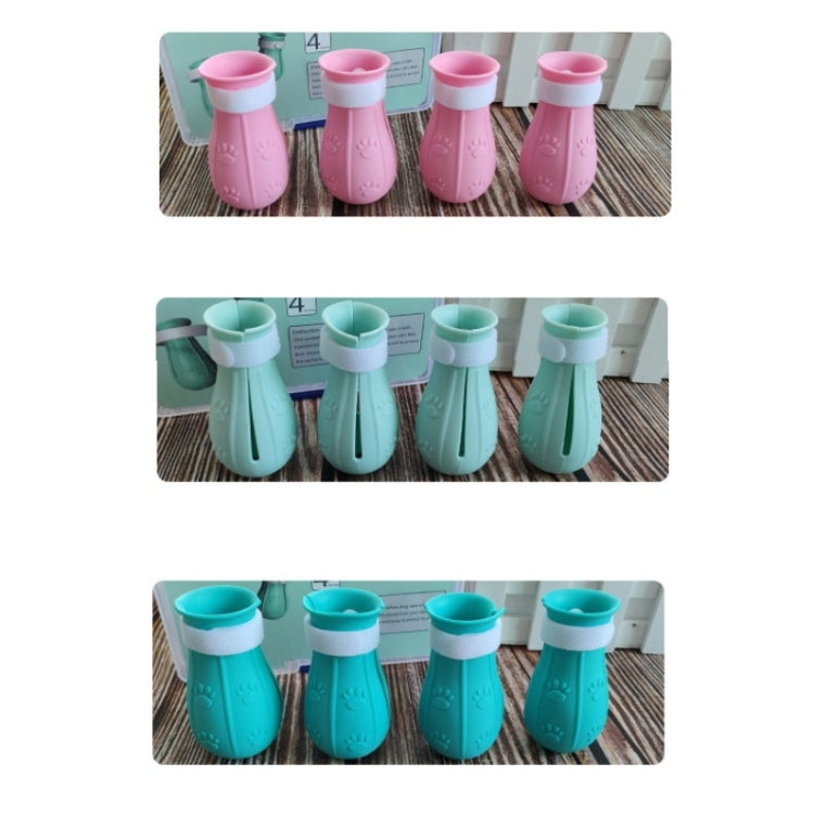 4pcs/pack Cat Bathing Scratch-Proof Foot Cover(Light Green) by bashfashion