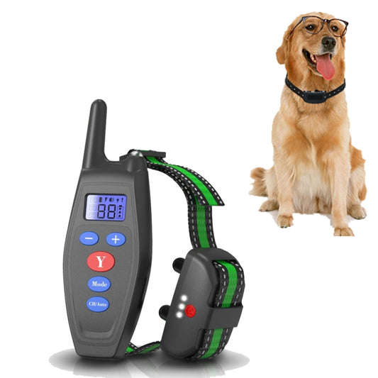 Dog Training Device Remote Control Bark Control Charging Waterproof Pet Training Collar with Electric Shock Vibration(Black) by bashfashion