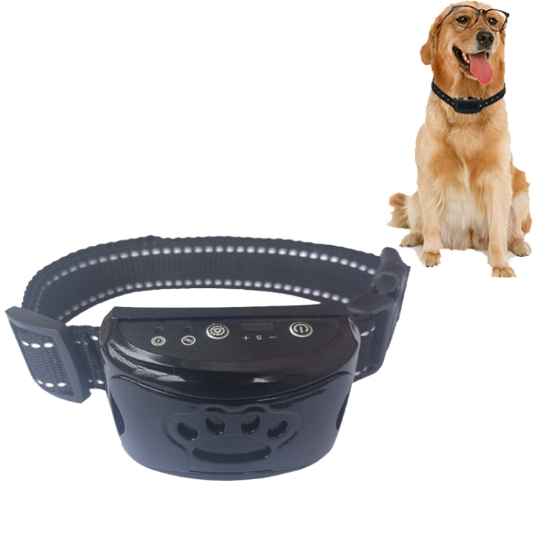 Rechargeable Waterproof Intelligent Identification Automatic Lock Bark Stop(Bright Black) by bashfashion