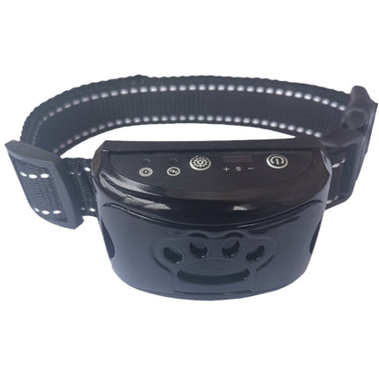 Rechargeable Waterproof Intelligent Identification Automatic Lock Bark Stop(Bright Black) by bashfashion
