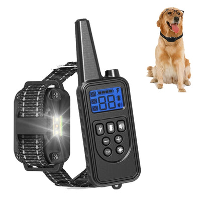 Bark Stopper Pet Supplies Collar Remote Control Collar Dog Training Device, Style:880-1 Black by bashfashion