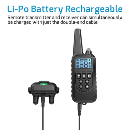 Bark Stopper Pet Supplies Collar Remote Control Collar Dog Training Device, Style:880-1 Black by bashfashion