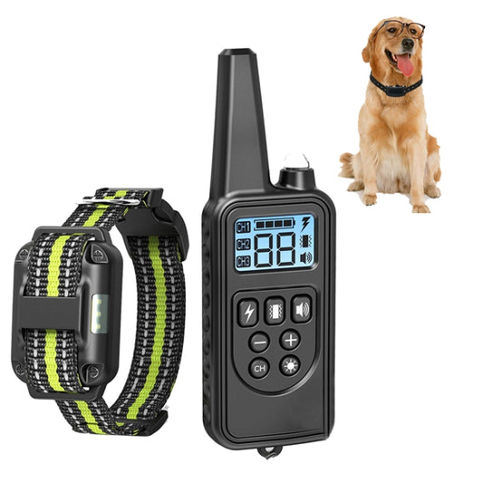 Bark Stopper Pet Supplies Collar Remote Control Collar Dog Training Device, Style:880-1 Green by bashfashion
