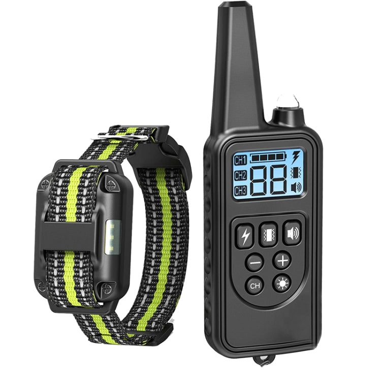 Bark Stopper Pet Supplies Collar Remote Control Collar Dog Training Device, Style:880-1 Green by bashfashion