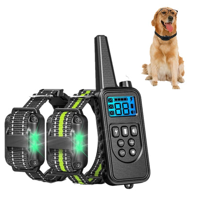 Bark Stopper Pet Supplies Collar Remote Control Collar Dog Training Device, Style:880-2 by bashfashion