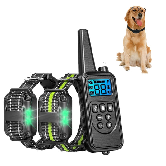 Bark Stopper Pet Supplies Collar Remote Control Collar Dog Training Device, Style:880-2 by bashfashion