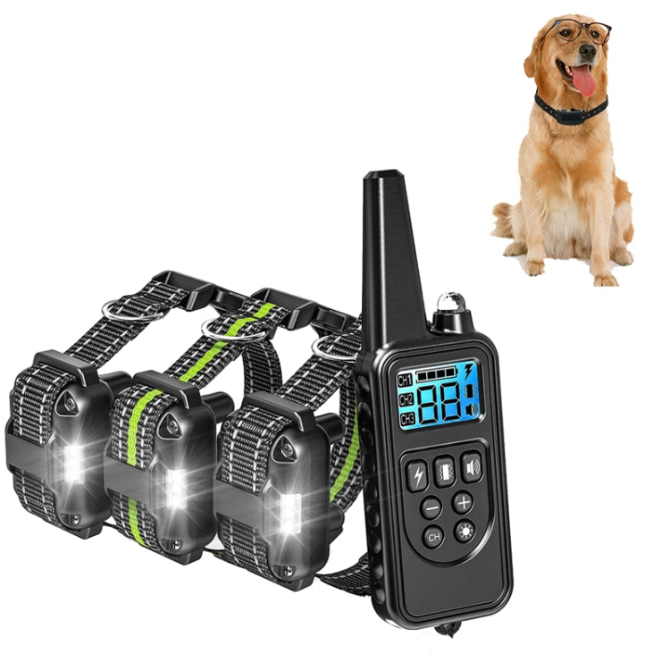 Bark Stopper Pet Supplies Collar Remote Control Collar Dog Training Device, Style:880-3 by bashfashion