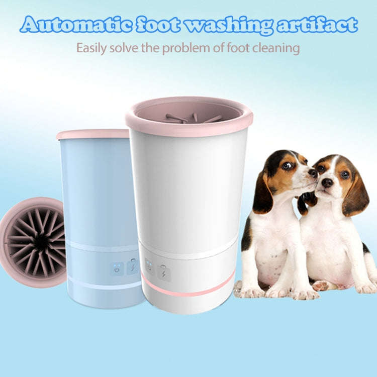 Pets Automatic Foot-Washing Cup Cats Dogs Extremities Cleaning Artifact, Size:S 6-11cm(Blue White) by bashfashion