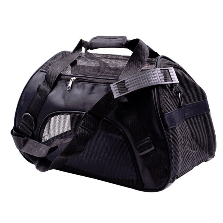 Portable Pet Backpack Dog Go Out Messenger Folding Bag Pet Supplies, Specification: Small(Black) by bashfashion