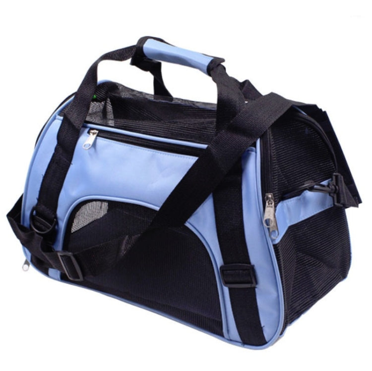 Portable Pet Backpack Dog Go Out Messenger Folding Bag Pet Supplies, Specification: Small(Blue) by bashfashion