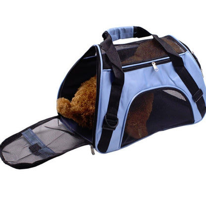 Portable Pet Backpack Dog Go Out Messenger Folding Bag Pet Supplies, Specification: Small(Green) by bashfashion