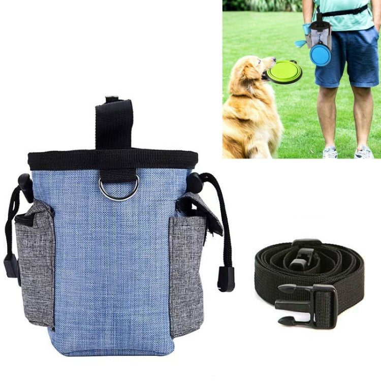Dog Training Bag Outing Food Snacks Garbage Bag Dog Outing Training Waist Bag Pet Training Bag, Specification:Blue Waist Bag by bashfashion