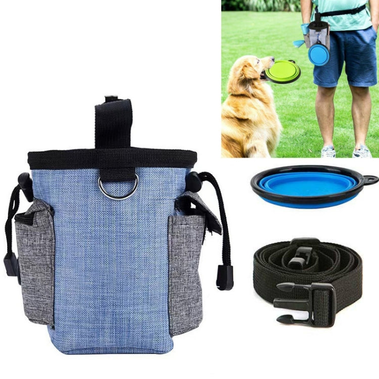 Dog Training Bag Outing Food Snacks Garbage Bag Dog Outing Training Waist Bag Pet Training Bag, Specification:Waist Bag+Folding Bowl by bashfashion