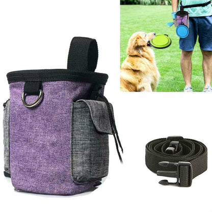 Pet Training Waist Bag With Belt Portable Outing Training Pet Snack Bag, Specification: Purple Waist Bag by bashfashion