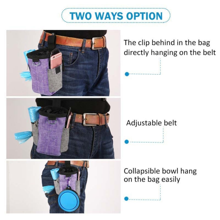 Pet Training Waist Bag With Belt Portable Outing Training Pet Snack Bag, Specification: Purple Waist Bag by bashfashion