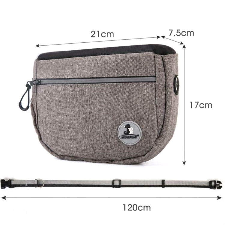 MOVEPEAK Pet Snack Bag Leash Pet Training Waist Bag Outing Dog Snack Bag(Gray) by bashfashion