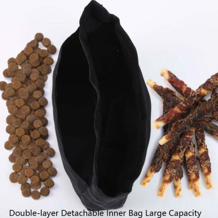 MOVEPEAK Pet Snack Bag Leash Pet Training Waist Bag Outing Dog Snack Bag(Gray) by bashfashion