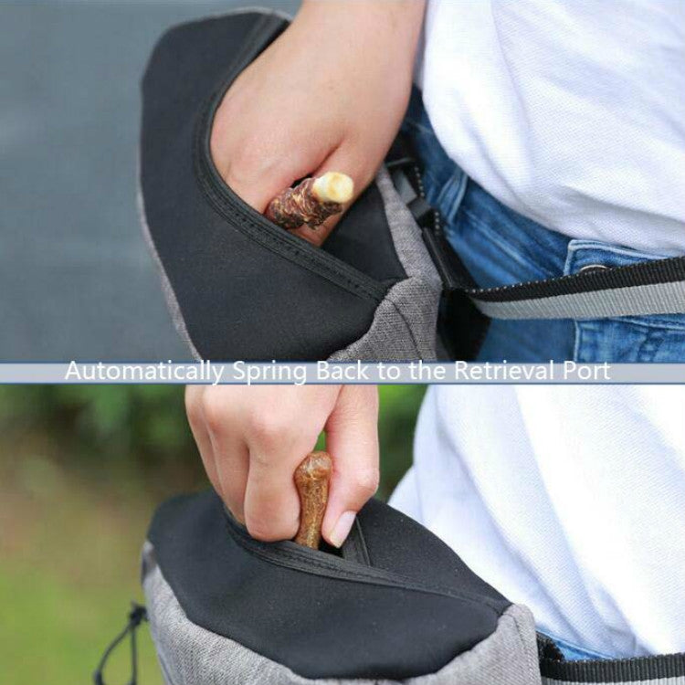 MOVEPEAK Pet Snack Bag Leash Pet Training Waist Bag Outing Dog Snack Bag(Gray) by bashfashion