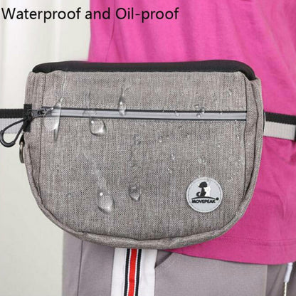 MOVEPEAK Pet Snack Bag Leash Pet Training Waist Bag Outing Dog Snack Bag(Gray) by bashfashion