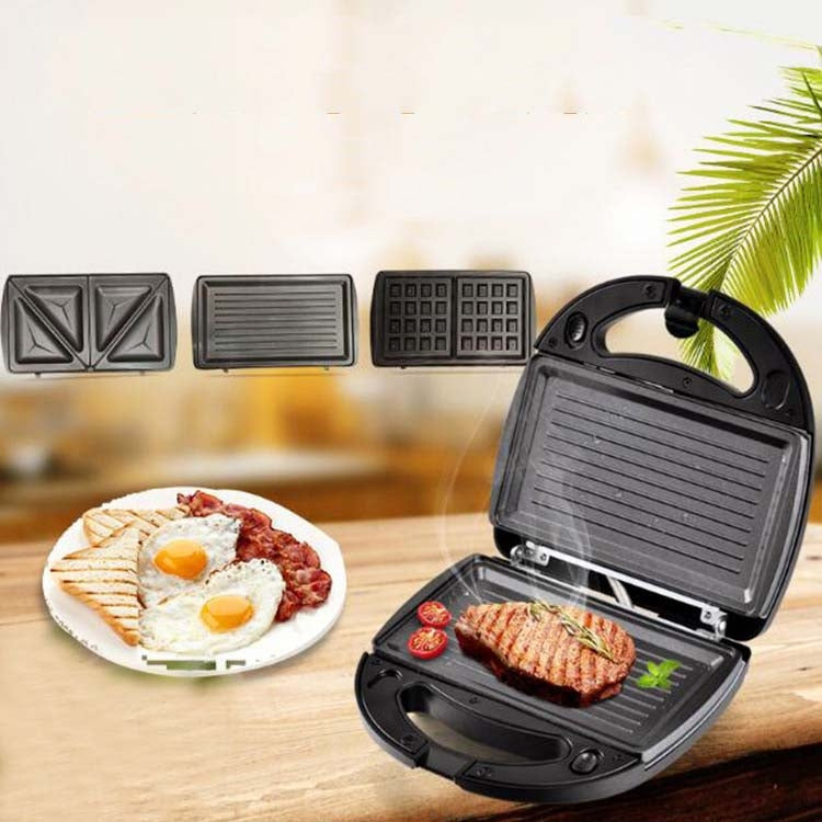 3 in 1 Sandwich Maker Multi-Function Waffle Maker Panini Breakfast Maker, EU Plug by bashfashion