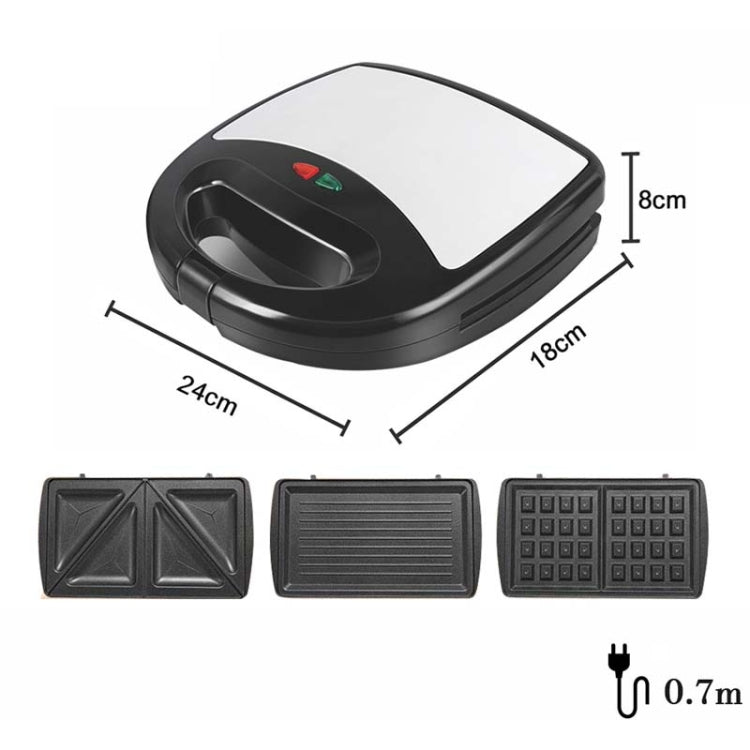 3 in 1 Sandwich Maker Multi-Function Waffle Maker Panini Breakfast Maker, EU Plug by bashfashion